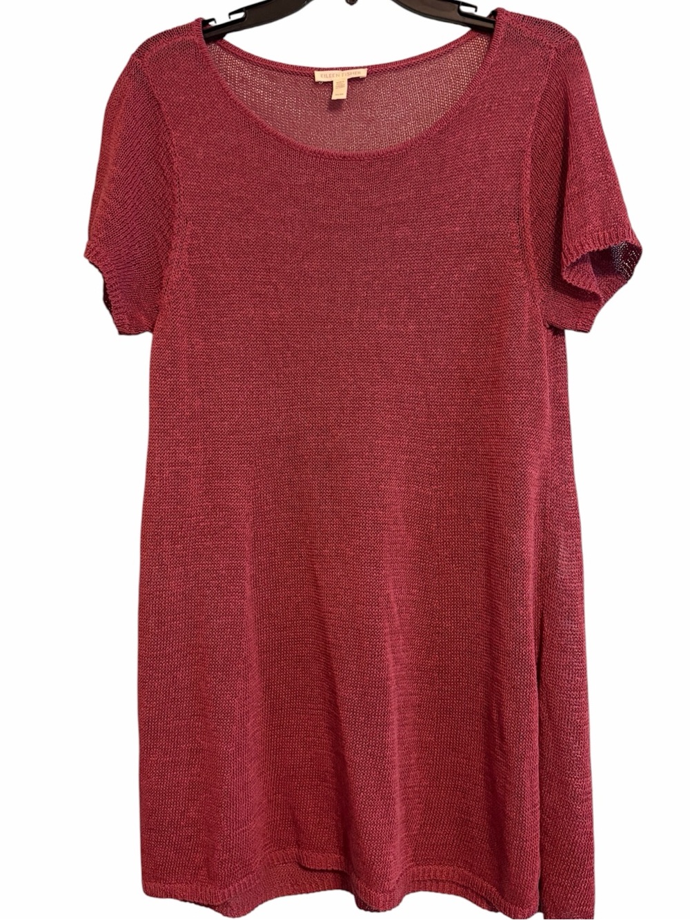 Eileen Fisher open knit mini dress